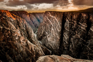 Sunset over the Painted Wall at Black Canyon of the Gunnison National Park #nationalparkphotographer