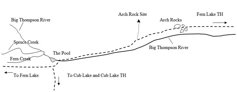 Arch Rock Campsite Map, Rocky Mountain National Park, Colorado | Photo Credit: NPS