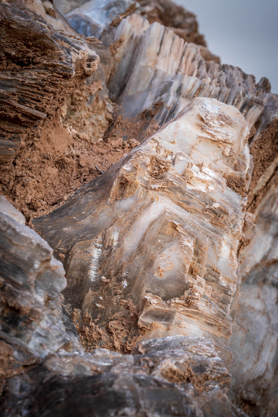 Close-up of Glass Mountain Selenite Crystals, Cathedral Valley, Capitol Reef National Park | Photo Credit: Vezzani Photography