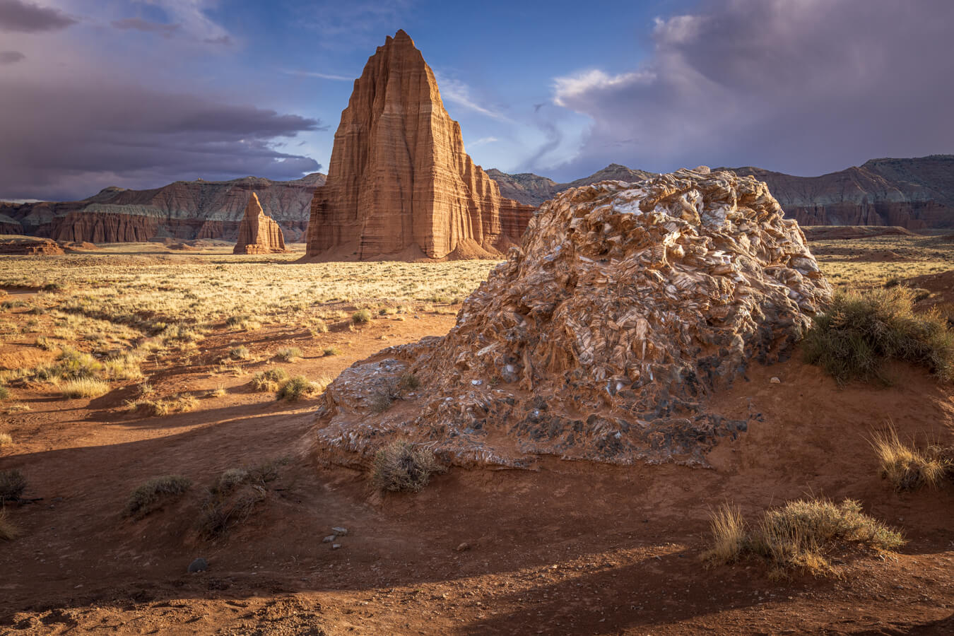 Glass Mountain and the Temples of the Sun and Moon, Cathedral Valley, Captiol Reef National Park, Utah | Photo Credit: Vezzani Photography