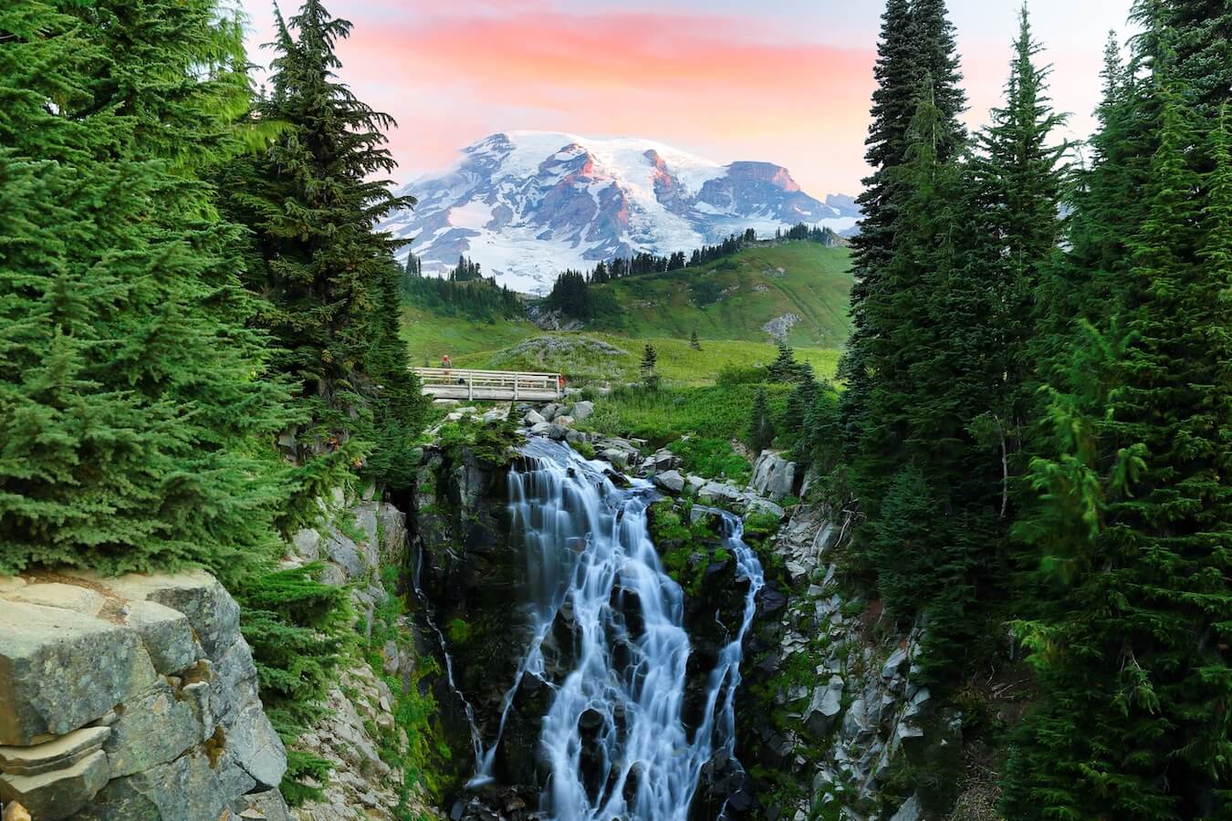 Myrtle Falls, Mount Rainier National Park, Washington | Photo Credit: Shutterstock / Jay Yuan