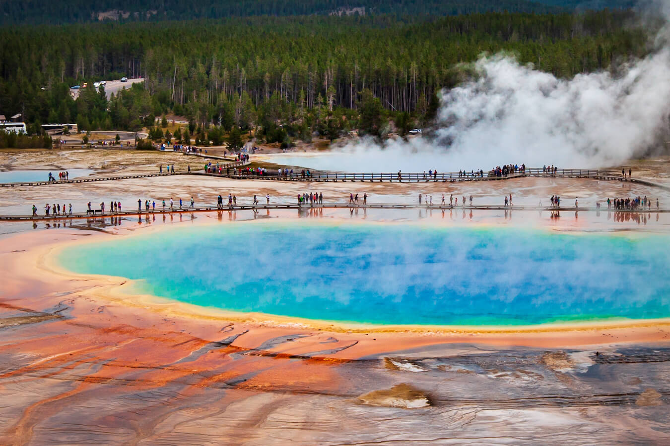 Grand Prismatic Spring Overlook, Yellowstone National Park, Idaho, Montana, Wyoming | Photo Credit: Shutterstock / Vezzani Photography