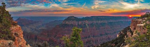 Bright Angel Point Sunset, North Rim, Grand Canyon National Park