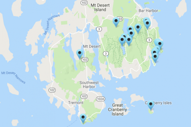Interactive Map of Acadia